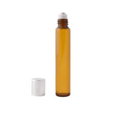 Roll On Thin Amber Glass Bottle 10 ml (1/3 oz) - Sunrise Botanics