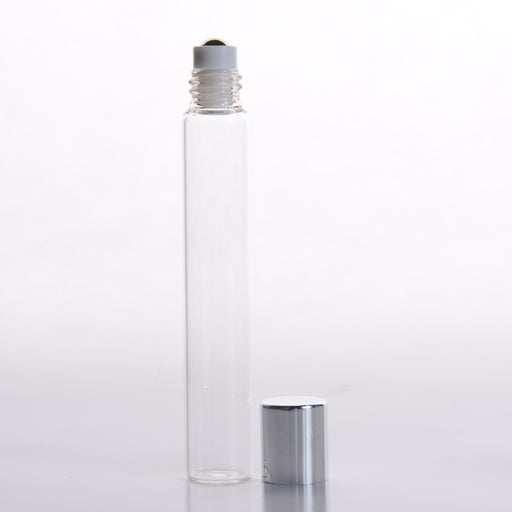 Roll On Thin Clear Glass Bottle 10 ml (1/3 oz) - Sunrise Botanics