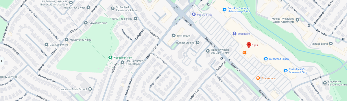 Map showing the retail store location