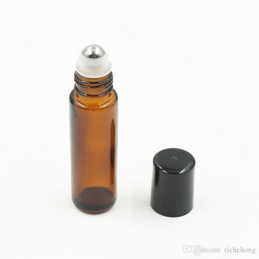Roll On Amber Glass Bottle 10 ml (1/3 oz) - Sunrise Botanics