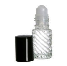 Roll On Spiral Glass Bottle 5 ml (1/6 oz) - Sunrise Botanics