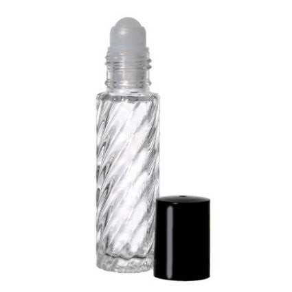 Roll On Spiral Glass Bottle 10 ml (1/3 oz) - Sunrise Botanics